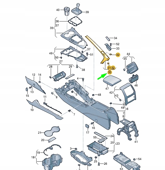 фото №9, Audi a4 b9 рамка защита консоли центральной rhd 8w2863969np5 oem