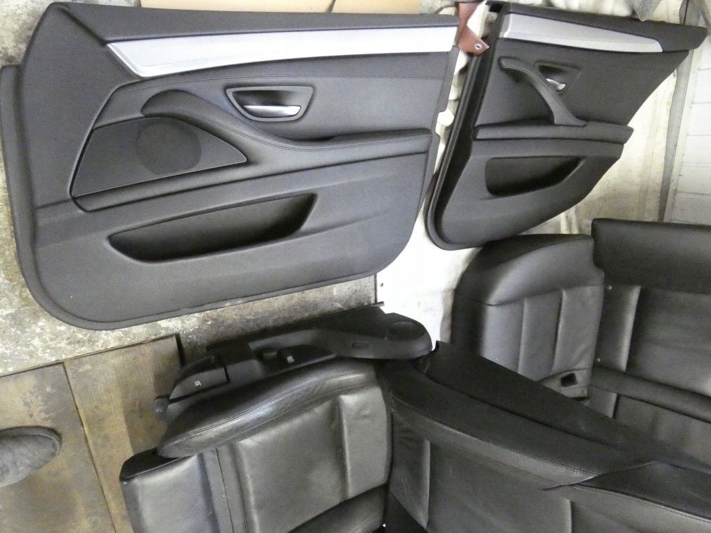 фото №13, Bmw f10 сидіння czarna шкіра підігрів заднє сидіння обшивки комплект оббивка m-pakiet