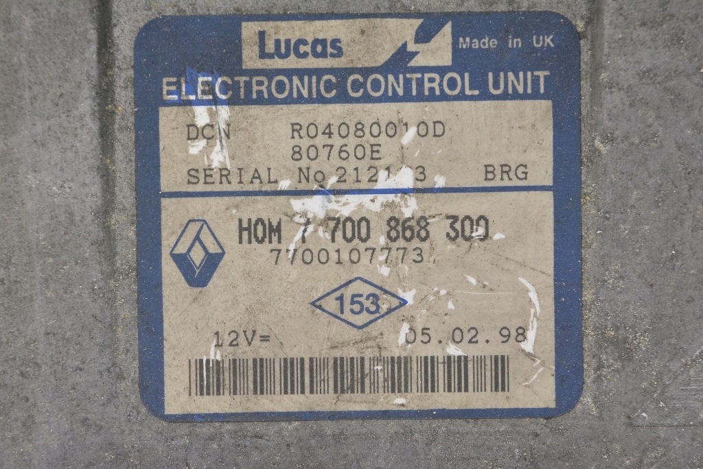 фото №2, Бортовой компьютер clio ii 7700868300 7700107773 r04080010d