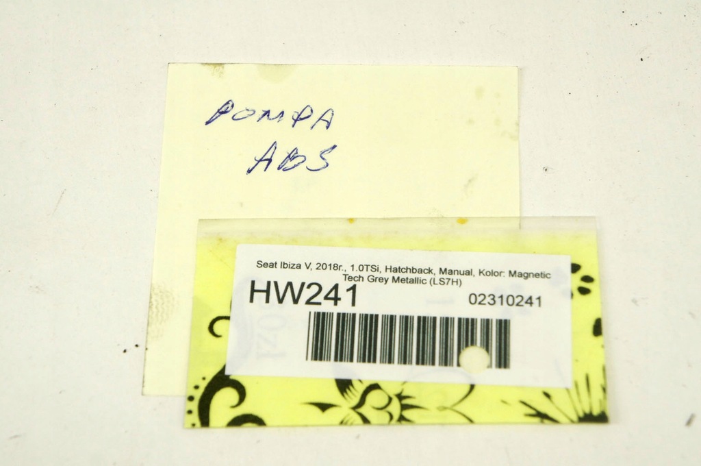 фото №7, Hw241 seat ibiza v 6f 1.0tsi насос abs 2q0614517g