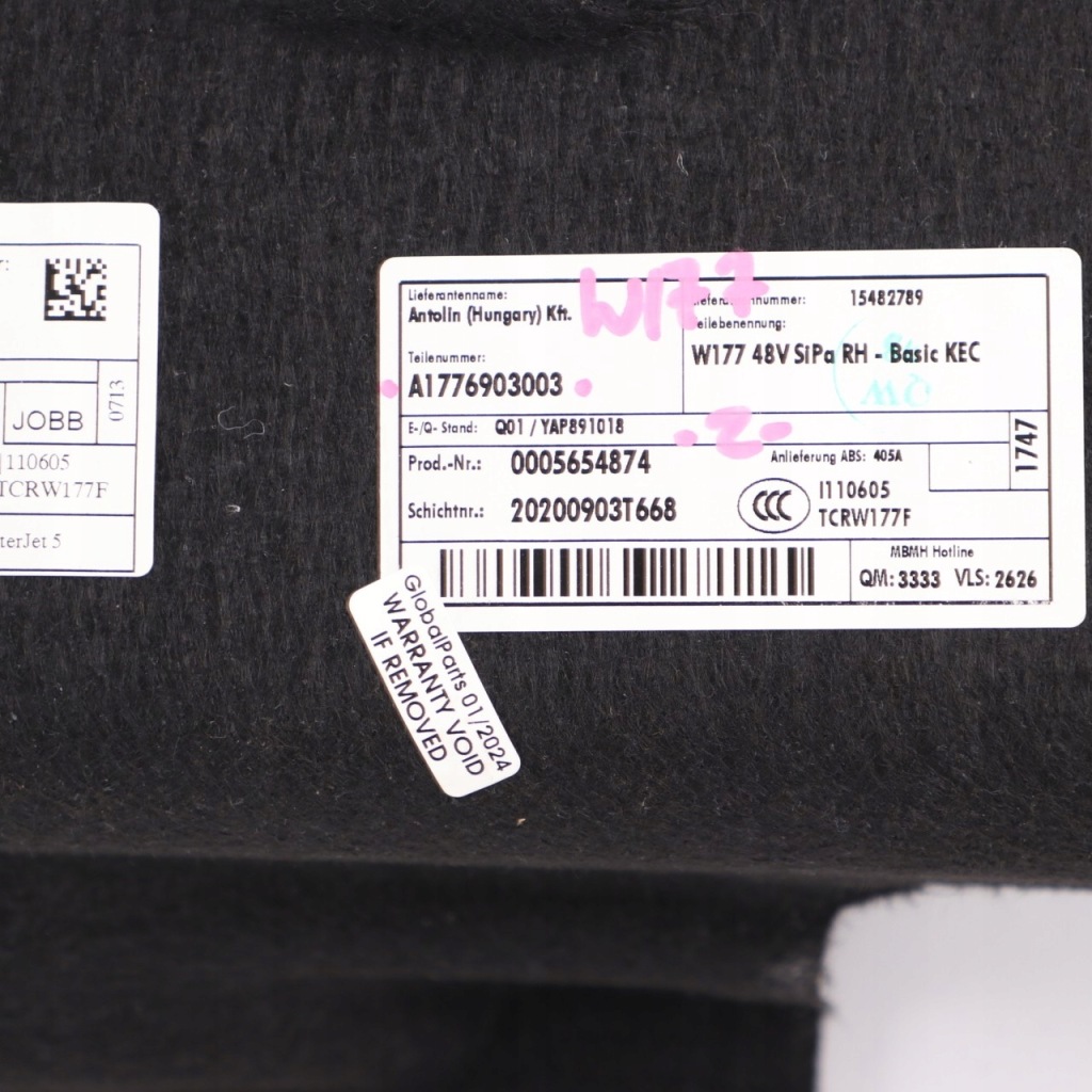 Mercedes w177 обшивка багажника правий задній оббивка a1776903003 Доставка