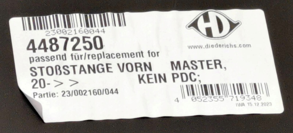 Бампер перед передний renault master iii 20- 4487250 Оригинал