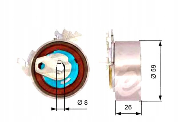 фото №2, Ролик натяжная ремень распределительного вала chevrolet epica ev