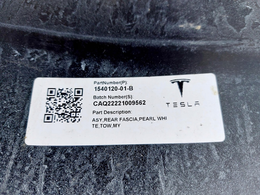 Tesla y 22r. бампер задняя 6x pdc цвет ppsw 1540120-01-b Оригинал