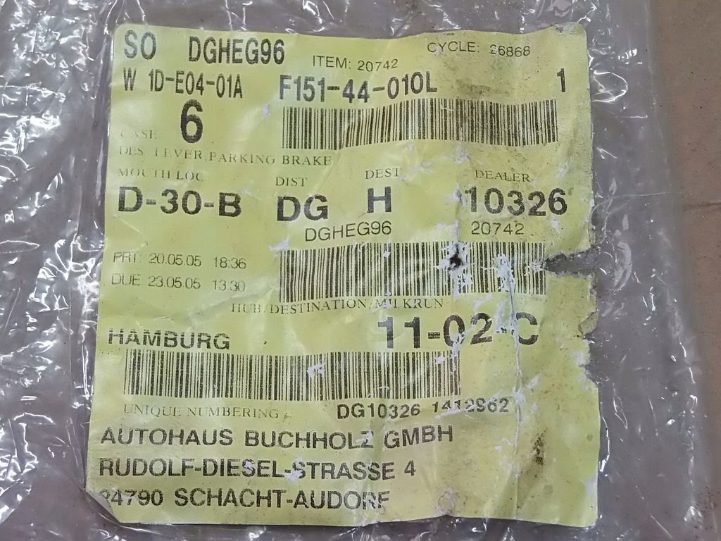 фото №13, Рычаг тормоза ручного mazda rx8 rx-8 europa f151-44-010l