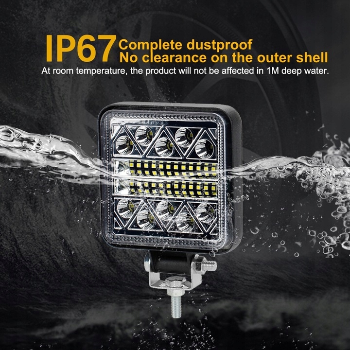 фото №3, Панель led лампа робоча протитуманна фара 420w 12-24v cre 2x