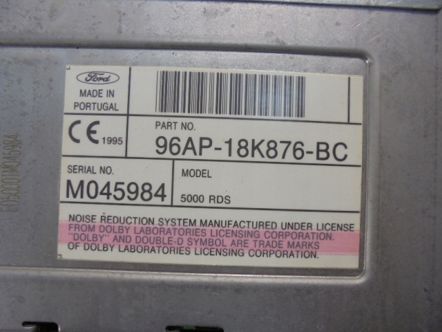 Ford fiesta mk4 радио 5000 rds кассета 96ap18k876bc Цена