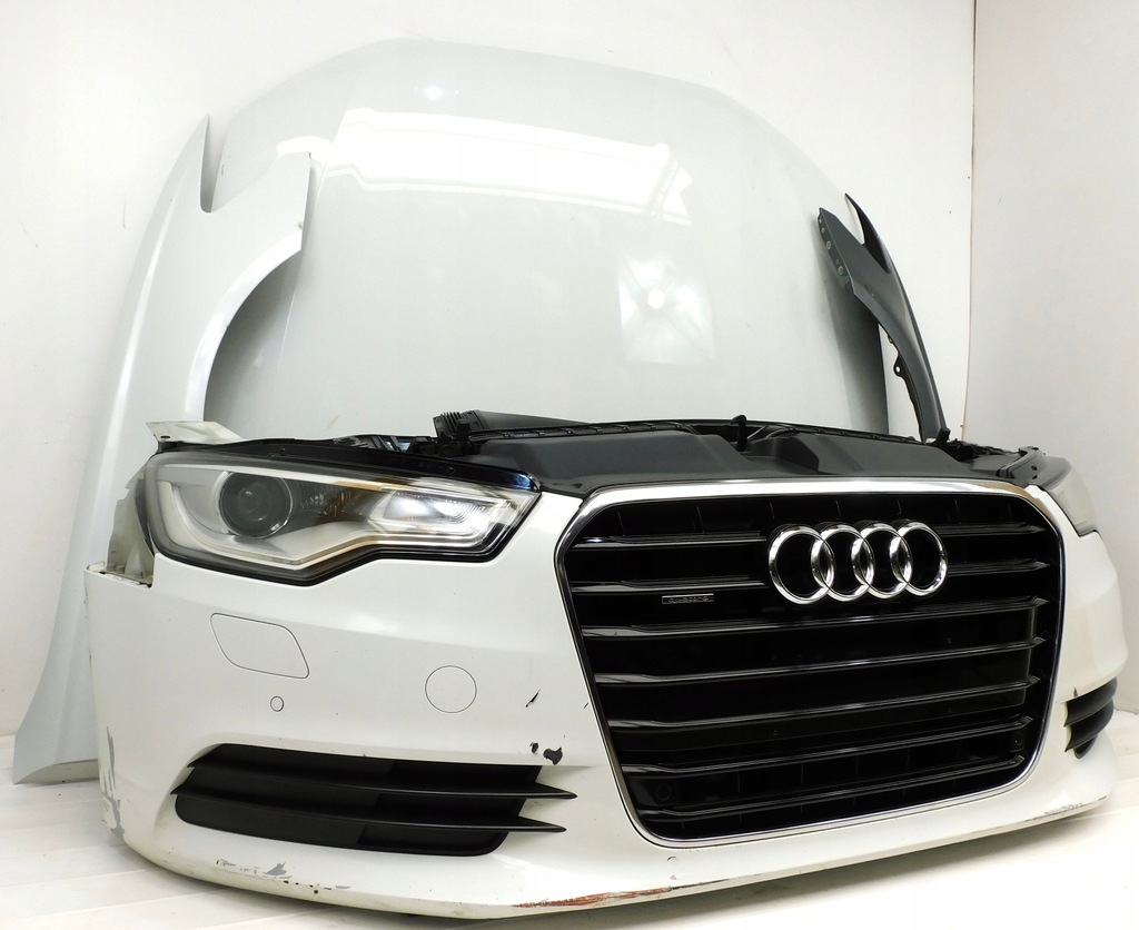 фото №7, Audi a6 c7 4g kompletny перед бампер лампы капот
