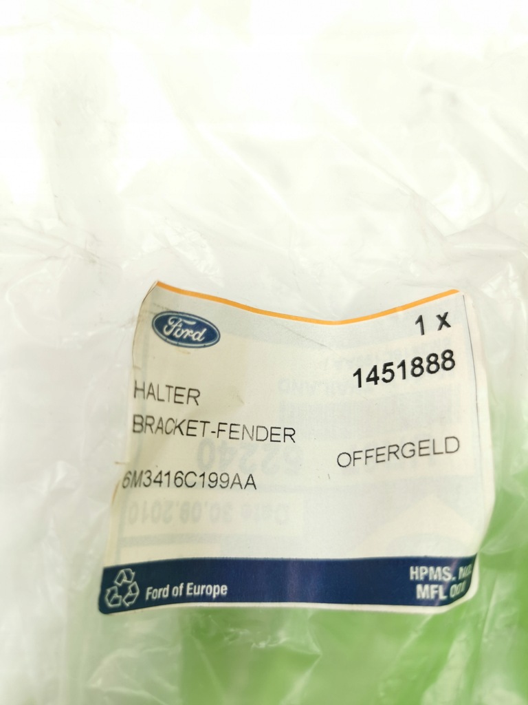 фото №6, Кронштейн, кронштейн крила лівий перед ford ranger 2006-2011 et оригінальний номер 1451888