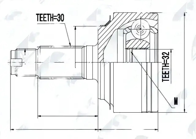 фото №1, Шарнир полуось npz-hd-058 nty honda cr-v iii