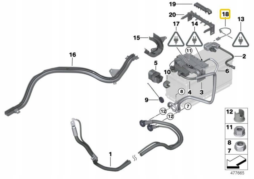 Шланг адаптивный ibs аккумулятор bmw e90 e91 e92 e93 e84 x1 e81 e82 e87 Доставка