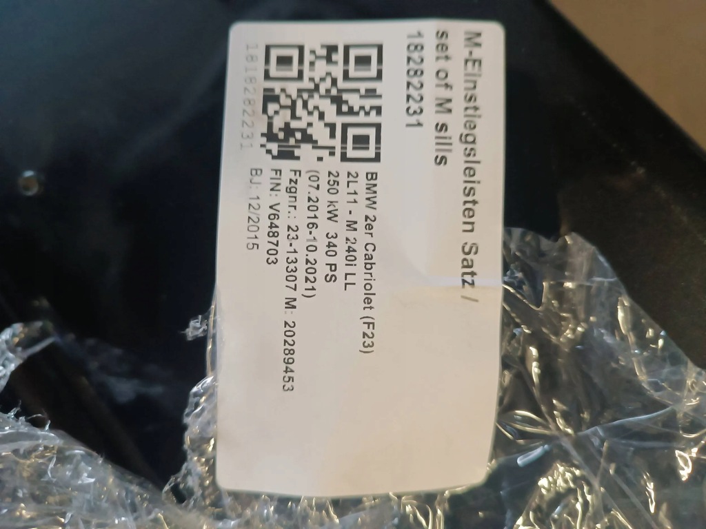 фото №4, Накладки пороговые bmw 2 f23 m.pakiet