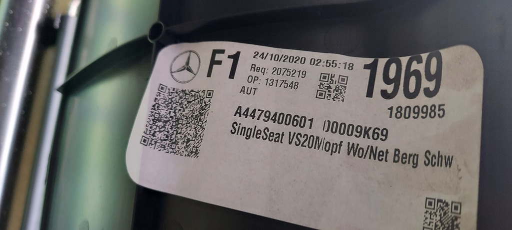 фото №10, Mercedes w447 lift v-klasa сиденье съемный задний isofix подлокотники