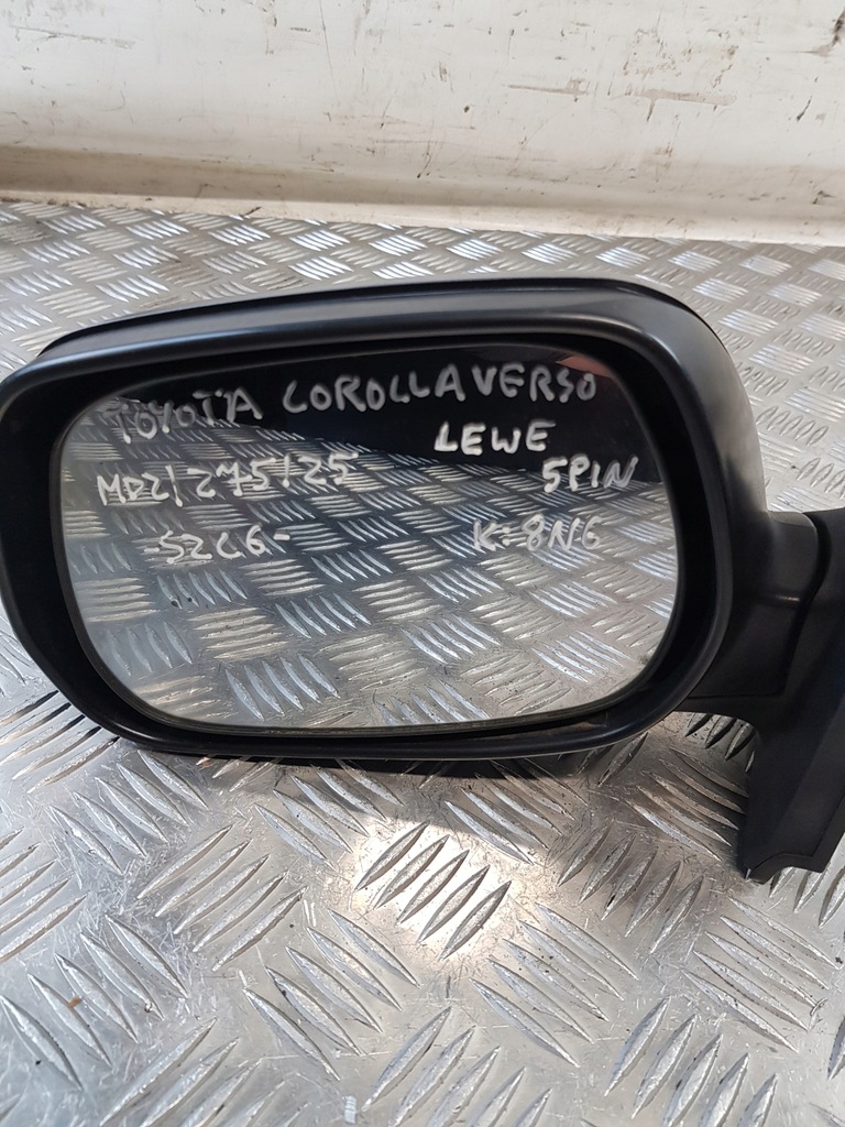 фото №13, Зеркало левая 5pin toyota corolla verso 03r- код лакокрасочного покрытия: 8n6 europa