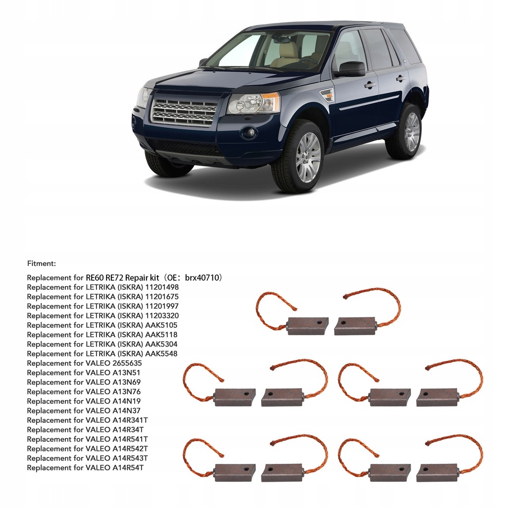 фото №12, 10 sztuk щітка вугільна, генератор brx40710