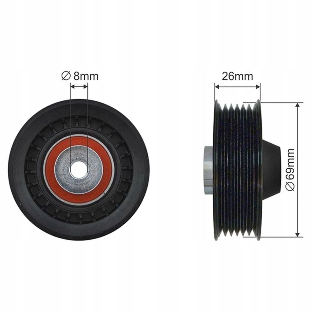 фото №1, Ролик натяжителя mercedes a124 w201 w202 w124 w210 w140 r129 vito 1977-