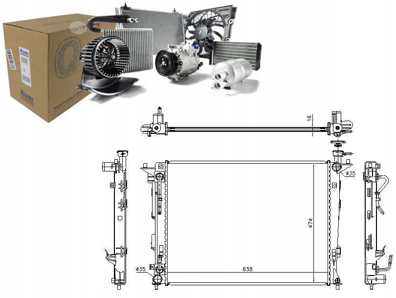 фото №1, Nissens радіатор двигуна hyundai ix35 kia sportag