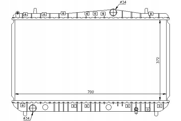 фото №13, Радиатор двигателя chevrolet lacetti 04- 1.4 i 16v / 372x700x18 nis