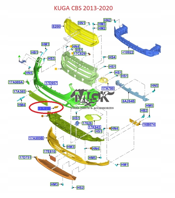 фото №8, Заглушка розпилювача фара права kuga 13-20