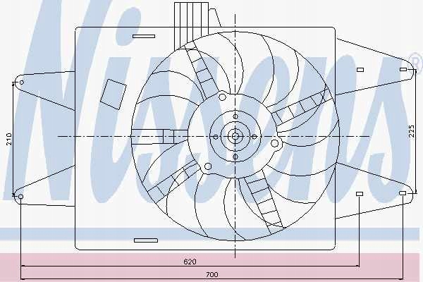 Nissens вентилятор радіатора fiat doblo 01- 1.9 d Оригінал