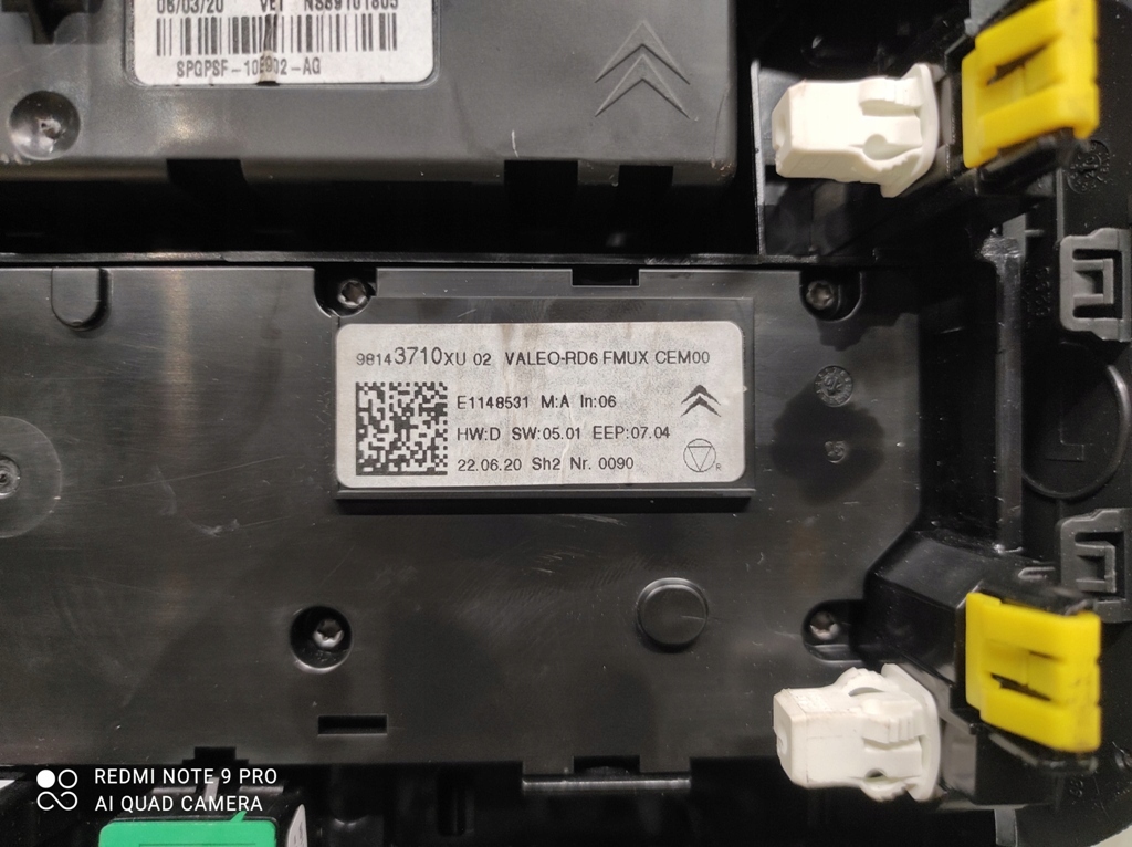 фото №10, Панель дисплей радіо радіо citroen c3 iii