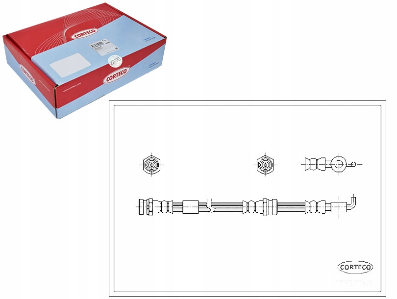 фото №1, Corteco шланг тормозной mazda mpv ii 2.0 lw