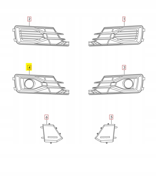 фото №5, Решітка напрямна повітря czarna блискучий vag audi a6 avant 2015