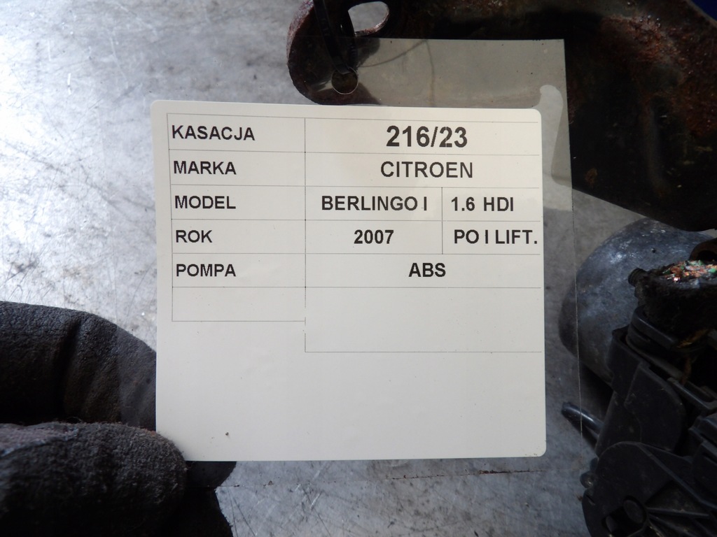фото №4, Citroen berlingo i насос abs 1,6b lift