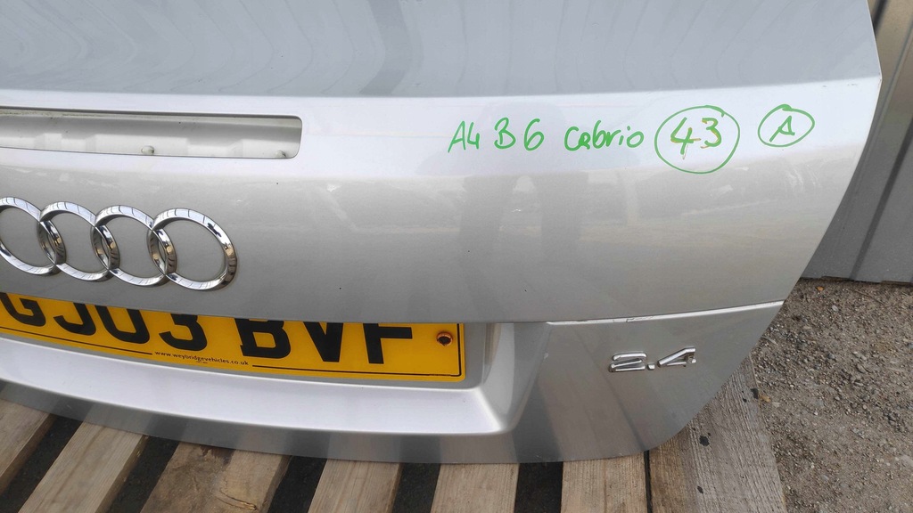 фото №9, Кришка багажника багажника audi a4 b6 cabrio 02-06