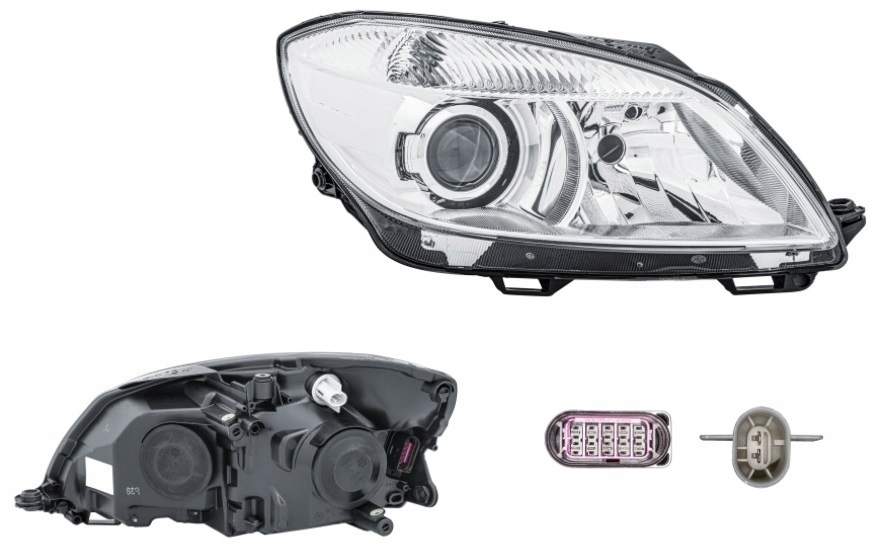 фото №1, Фара правый skoda fabia 5j roomster 10- hella