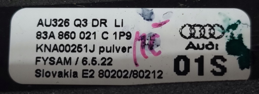 Рейлинги чёрные audi q3 83a 83a860021c 83a860022c 1p9 Недорого