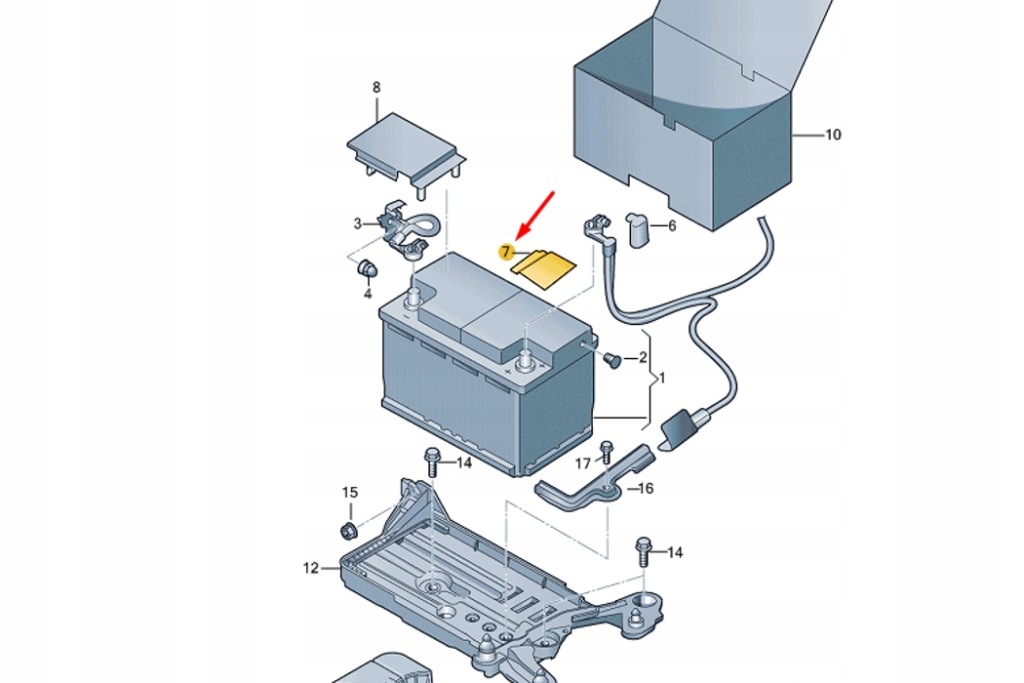 Audi a3 8v суппорт аккумулятор + заглушка новый оригинальный 5q0971813a с Разборки