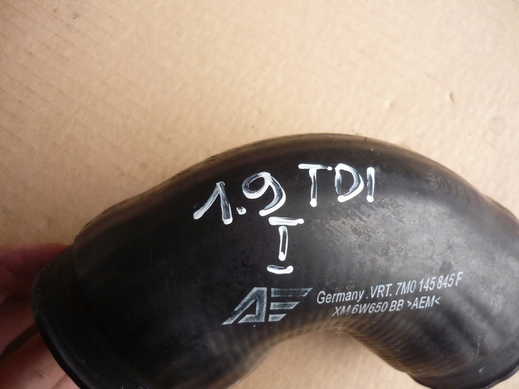 фото №7, Труба інтеркулер sharan galaxy alhambra 1.9 tdi 7m0145845f