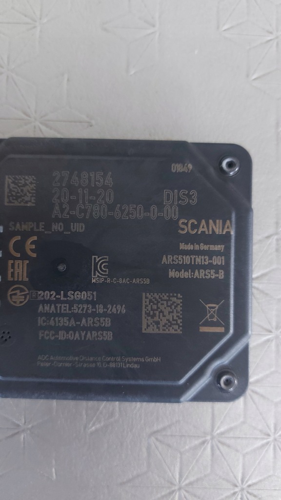 фото №2, Scania радар датчик відстані 2748154