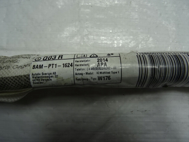 фото №7, Mercedes a-klasa w176 подушка безопасности шторка безопасности правая