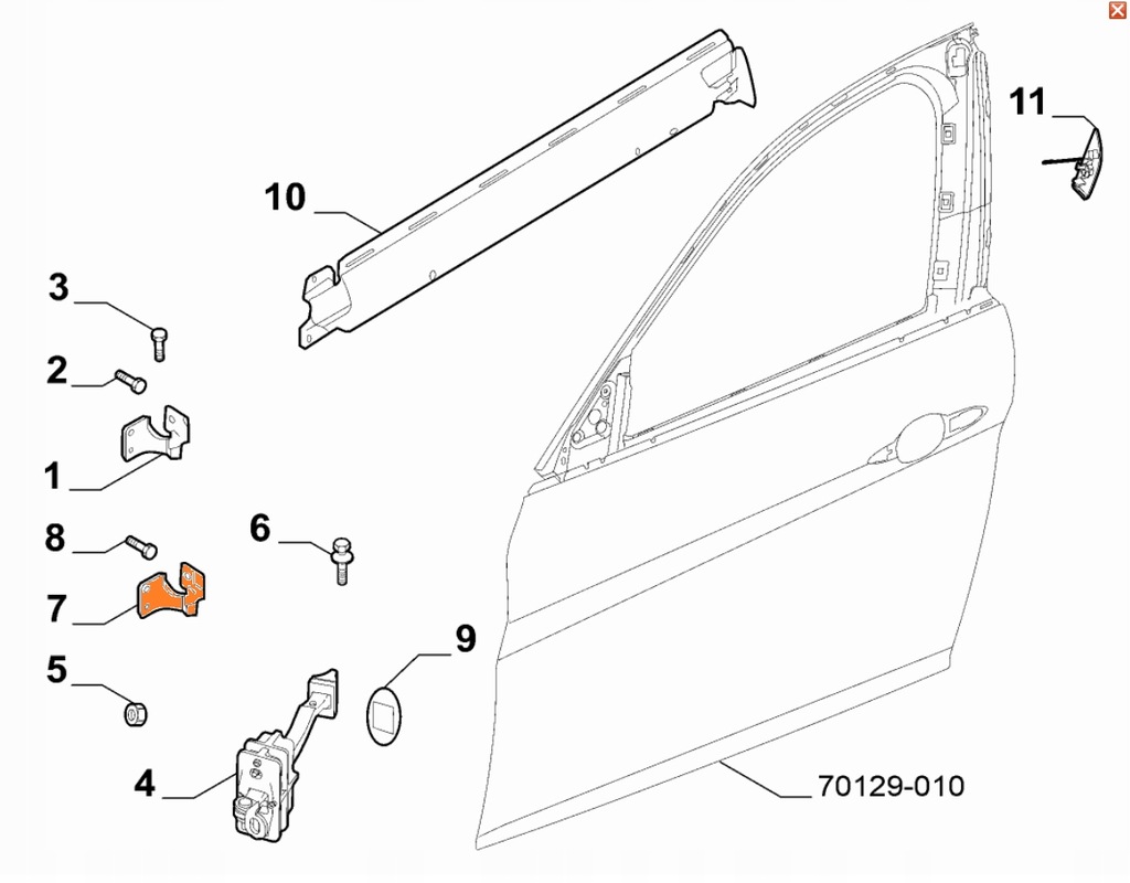 фото №1, Петля нижний правый дверь перед alfa romeo giulia