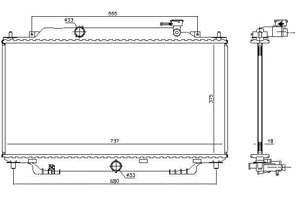 Nissens 68555 радиатор двигателя mazda 3 13- Киев