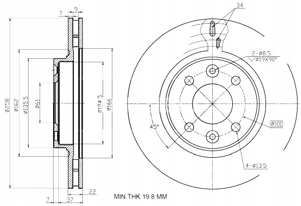 фото №1, Maxgear гальмівні диски ham. 2szt renault p. clio 12- logan