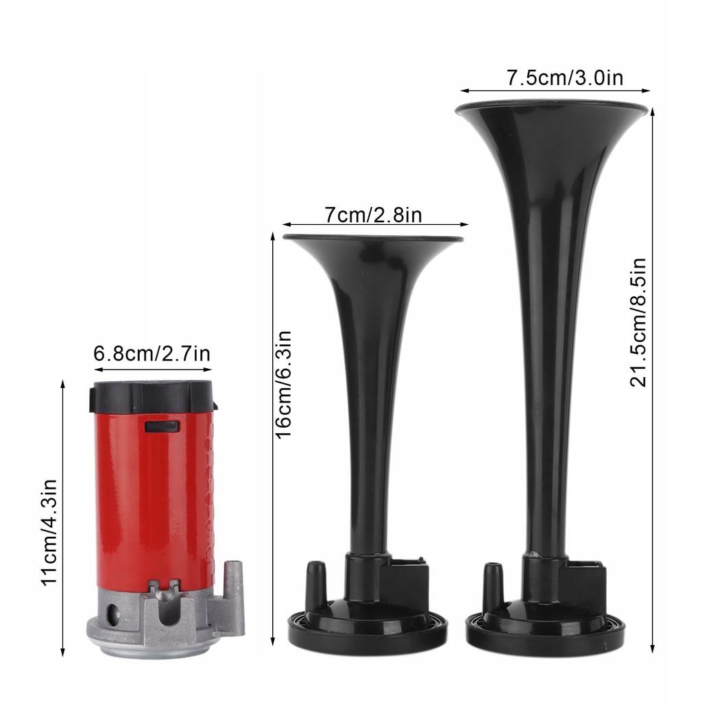 фото №12, Клаксон автомобильный сигнал сигнал dc 12v 130db