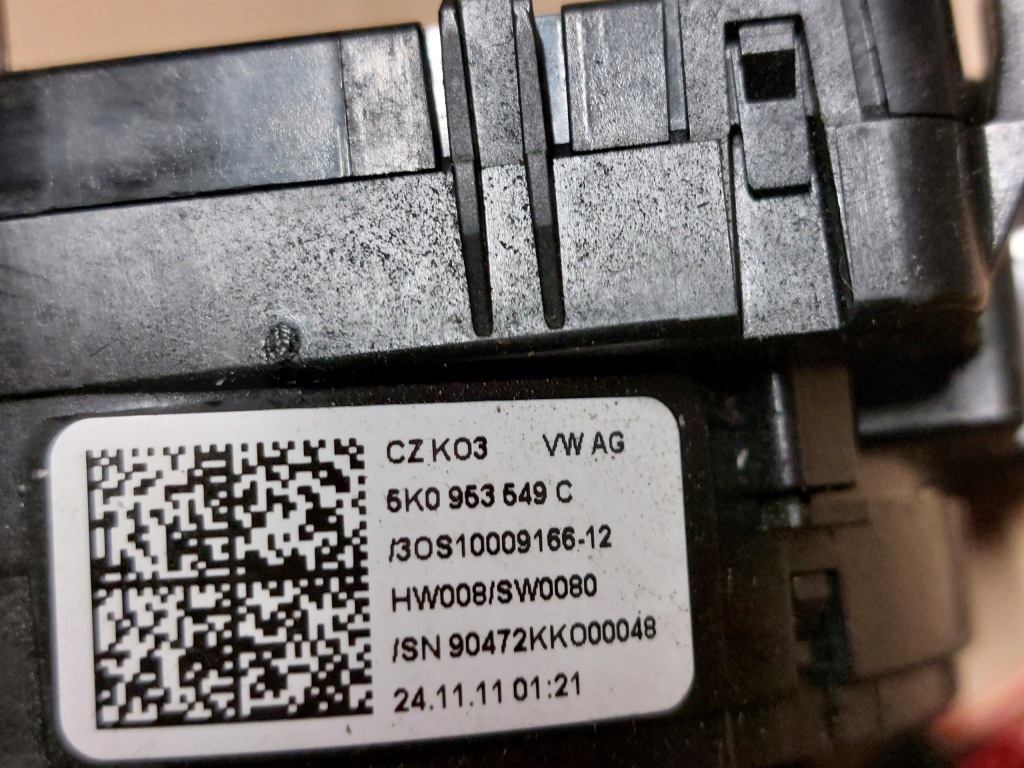 фото №6, Стрічка подушка безпеки шлейф подушки безпеки 5k0953549c vw skoda seat