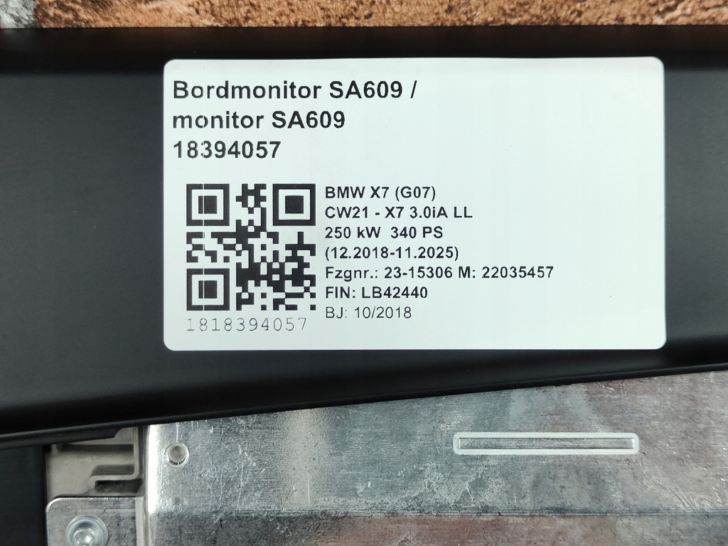 фото №9, Дисплей монитор экран 12.3'' bmw g05 x5 g06 x6 g07 x7 8798732