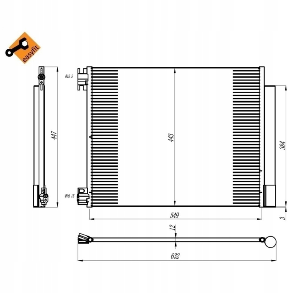 фото №6, Конденсатор кондиціонера renault megane- grand scenic- talisman 15-