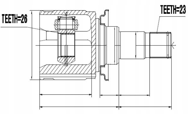 фото №1, Шарнир внутренний mitsubishi outlander i ii iii 02-, asx 10-, peugeot 4007