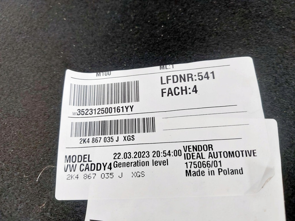 фото №13, Ford connect tourneo mk3 caddy 2k7 23r. обшивка багажника левый задняя