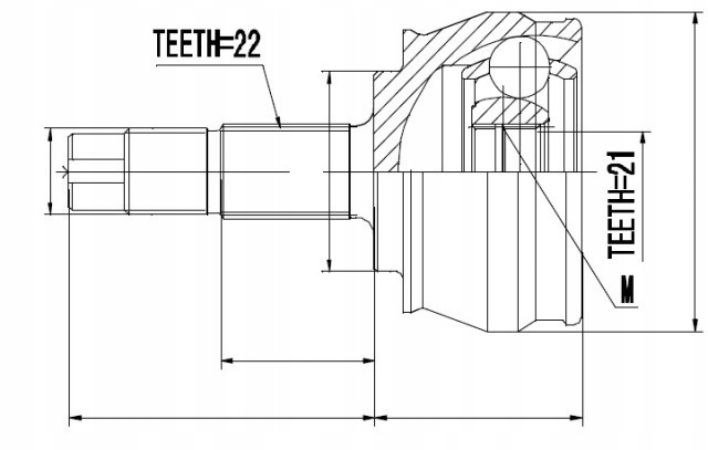 Купити Шарнір зовнішній fiat idea 1.4 04- stilo 1.2 02-