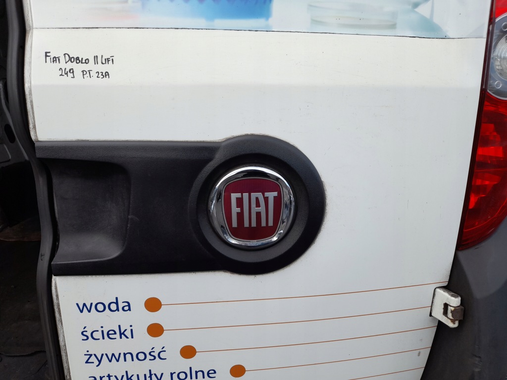 фото №6, Fiat doblo 2 двері правий праве кришка багажника багажника 249