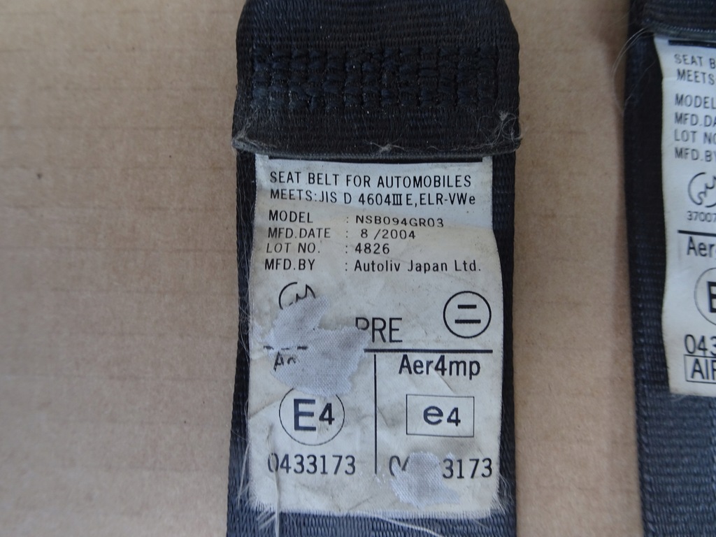 фото №8, Honda fr-v pas ремені перед лівий правий комплект