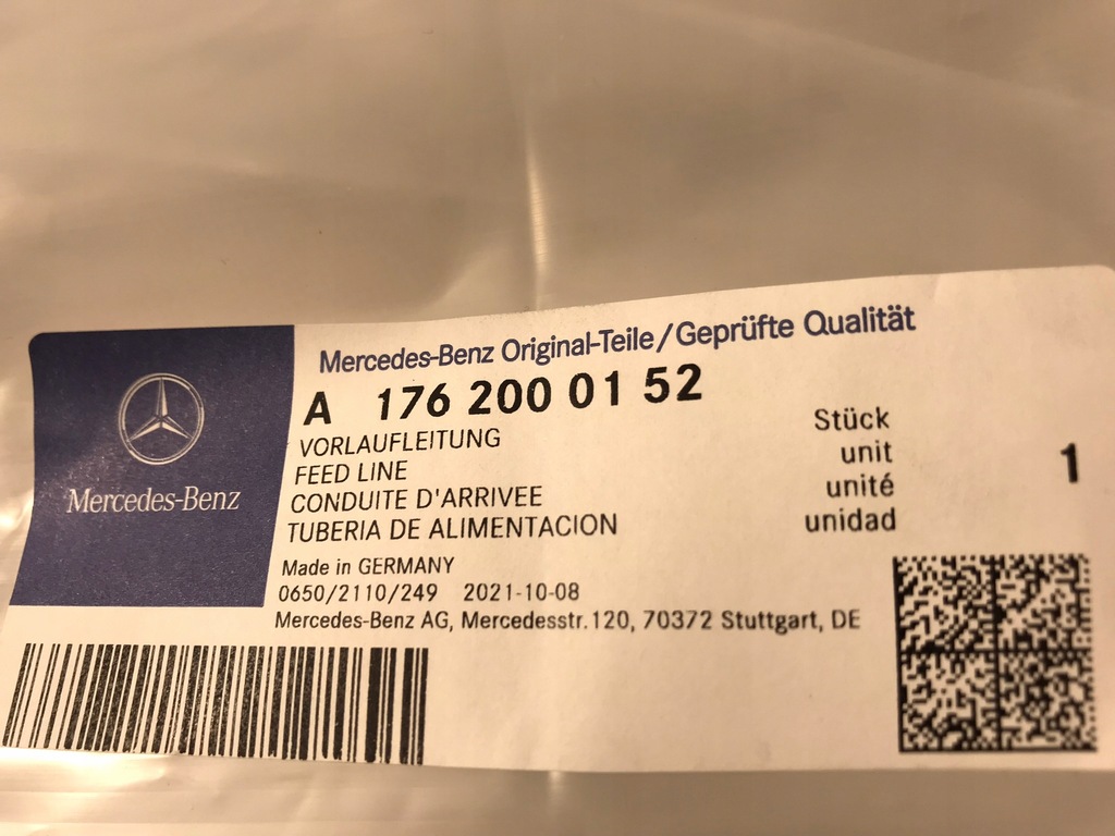 фото №7, Шланг отводящий mercedes-benz a1762000152