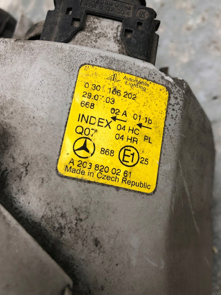 фото №6, Лампа правий перед mercedes w203 a2038200261
