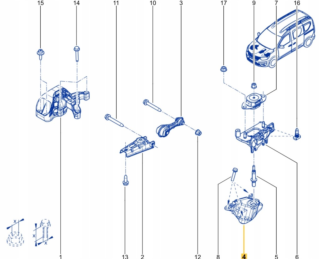 Кронштейн кронштейн переключения передач renault express van с Разборки